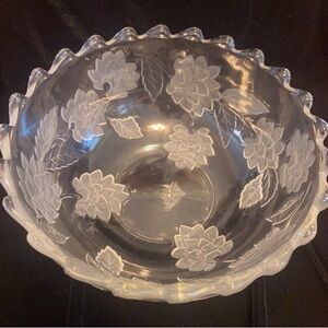 Elegant Floral Glass Bowl